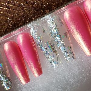 Barbies Play Date reusable gel press on nails